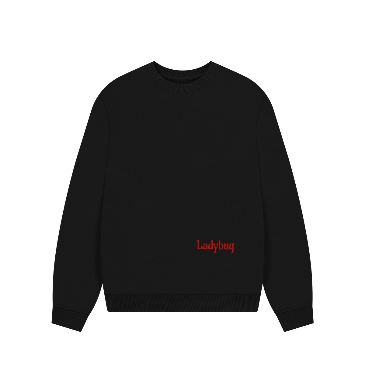 Black Printed Sweater Front
