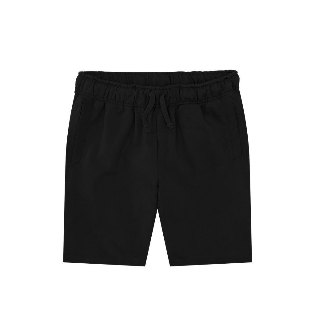 Black Printed Mens Shorts Front