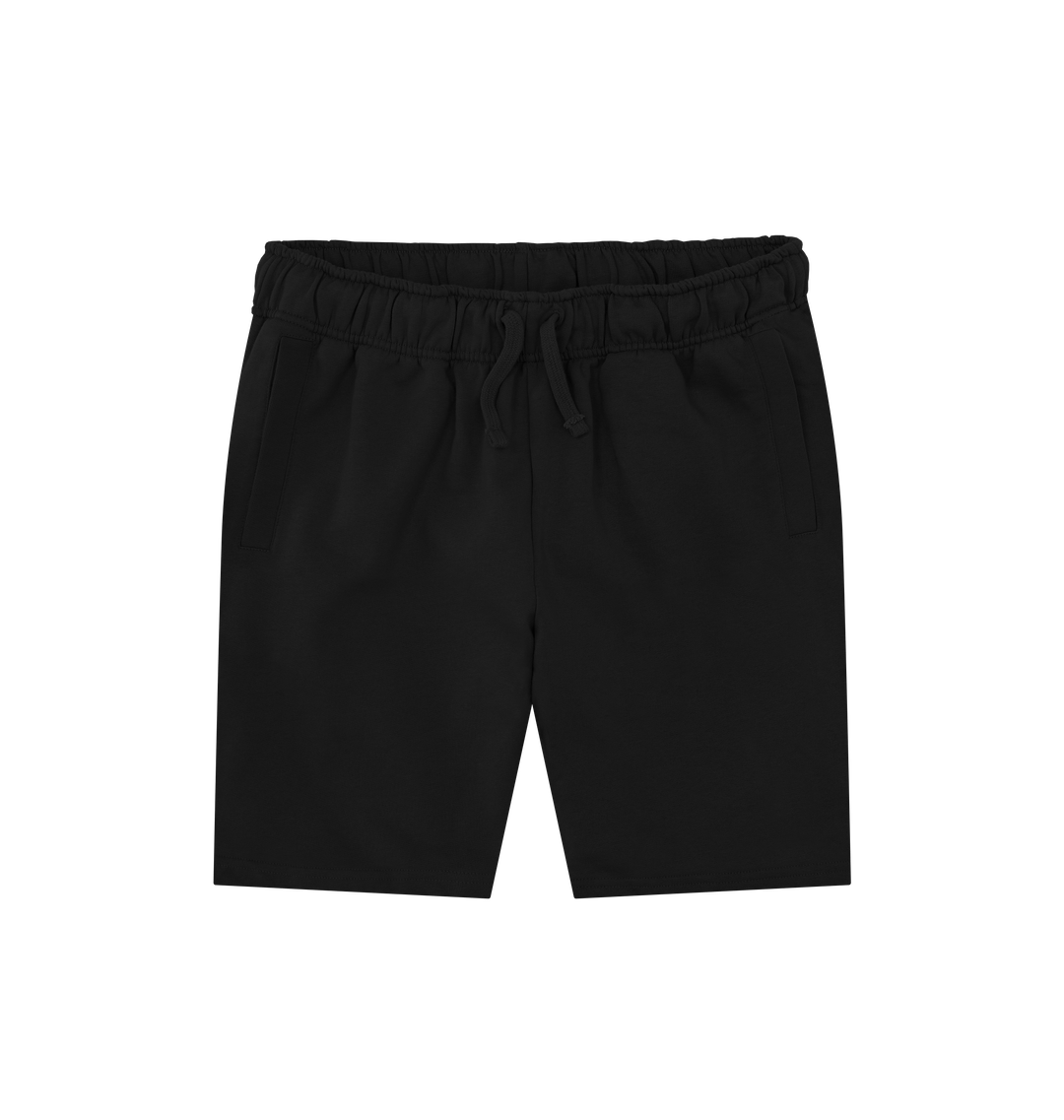 Black Printed Mens Shorts Front