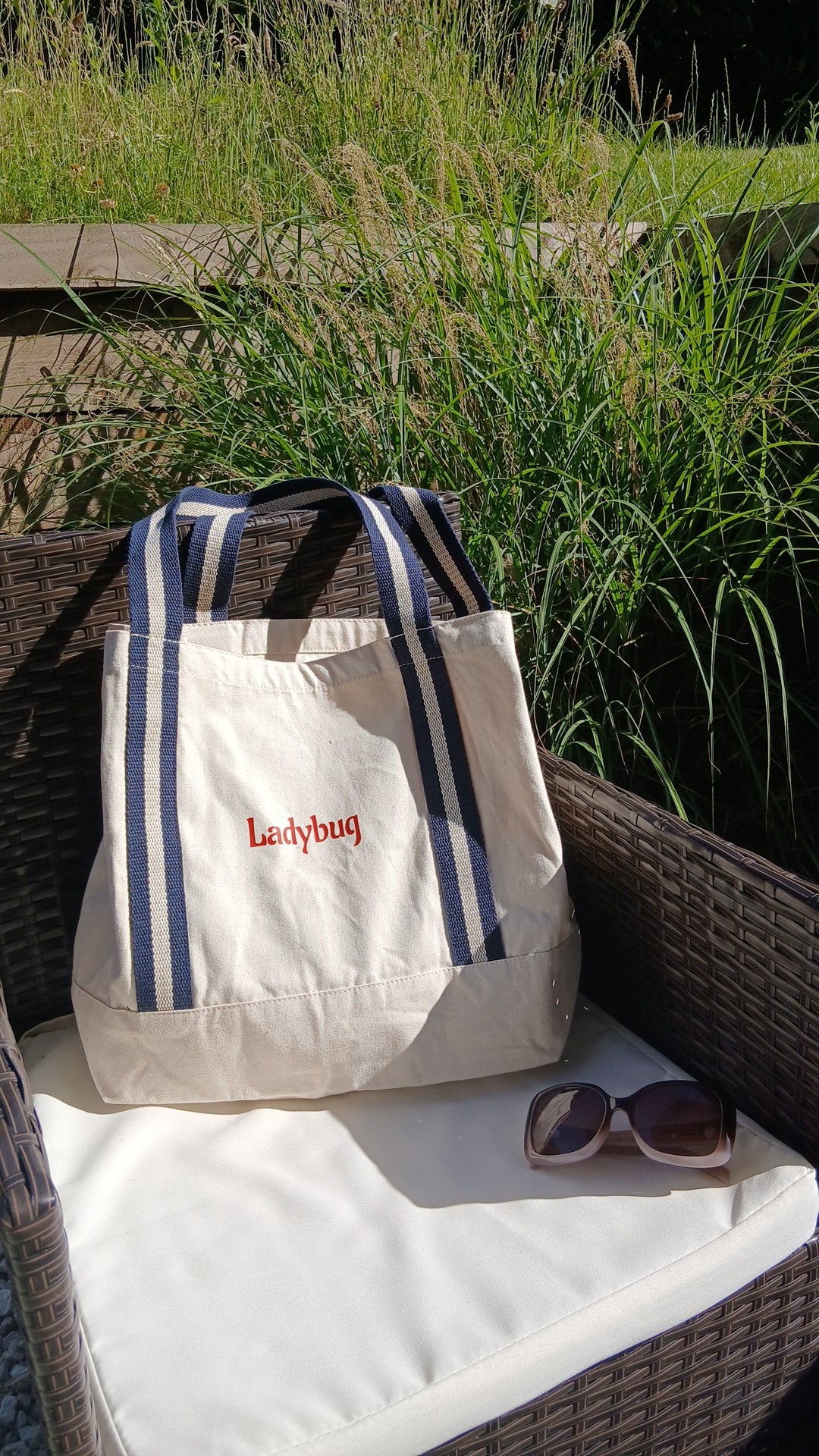 Organic cotton beach & picnic bag