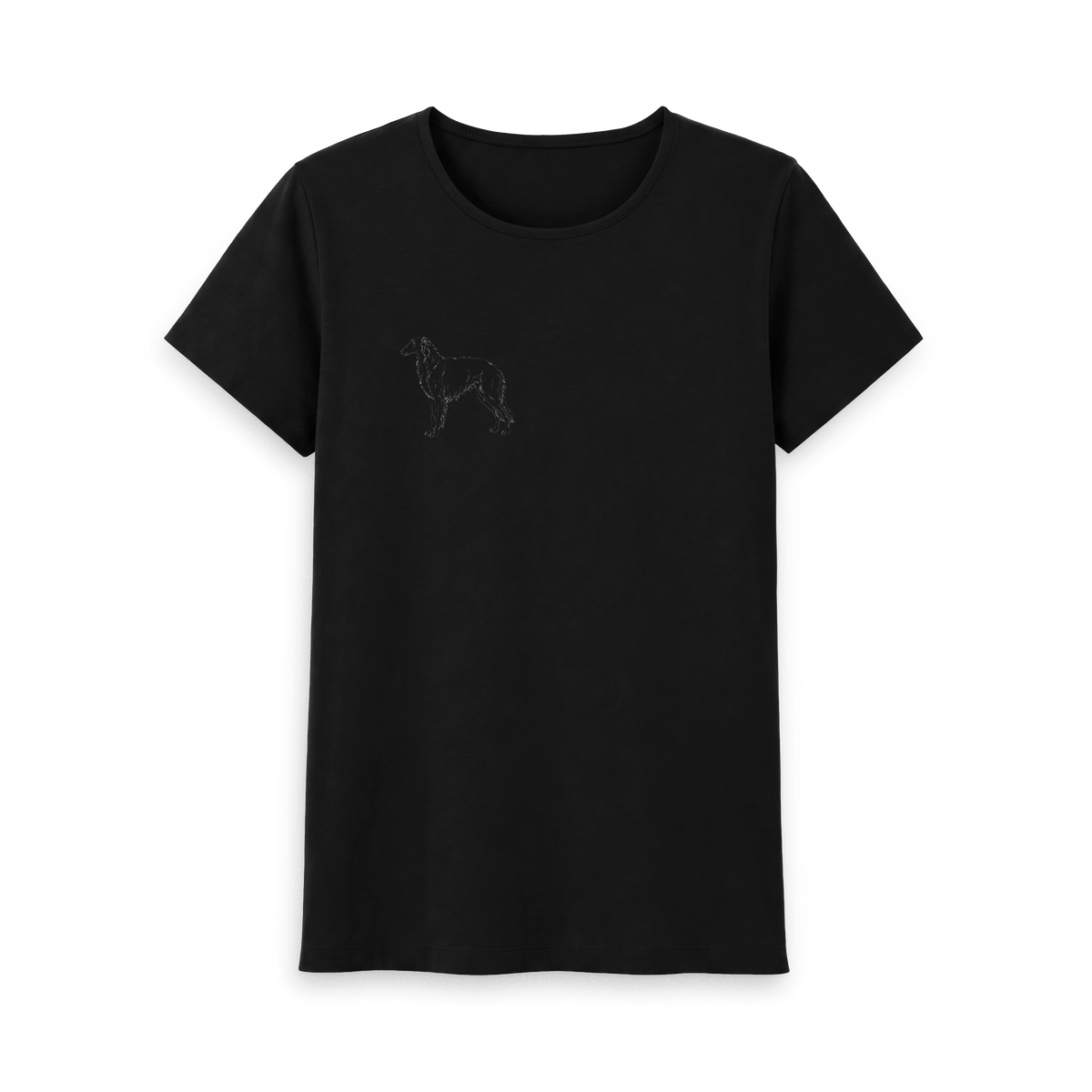 Black Printed T-shirt Front