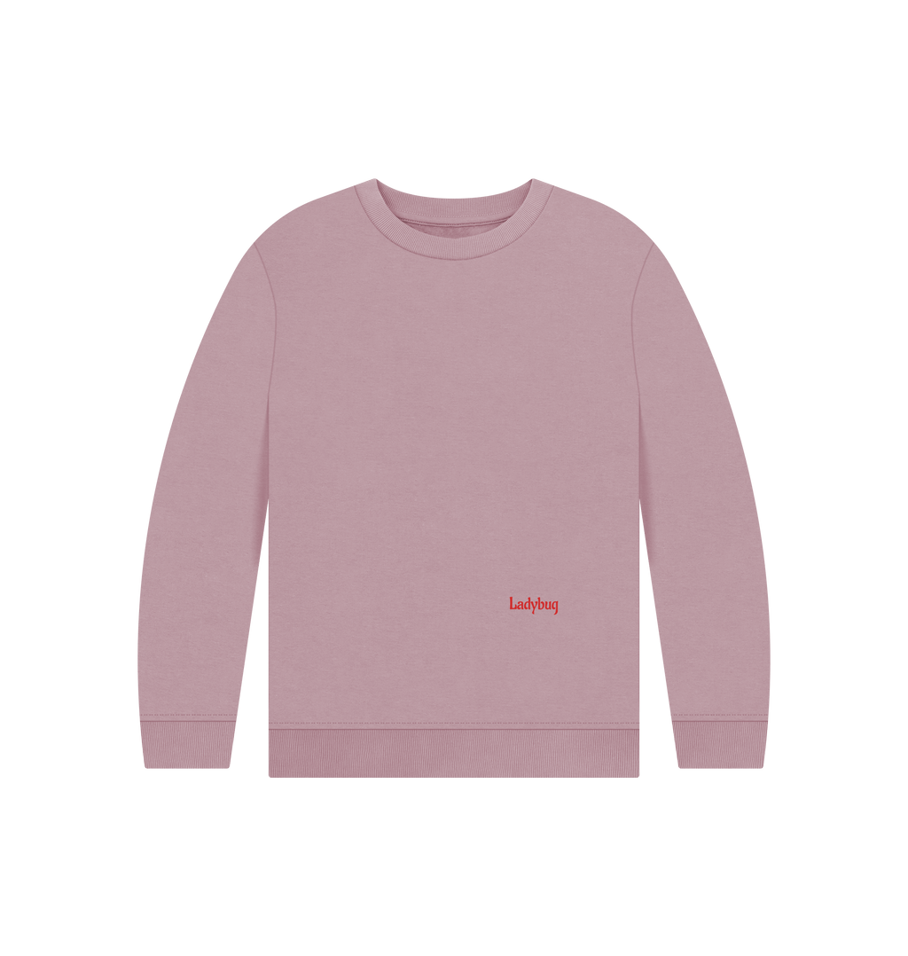 Mauve Printed Kids Jumper Front