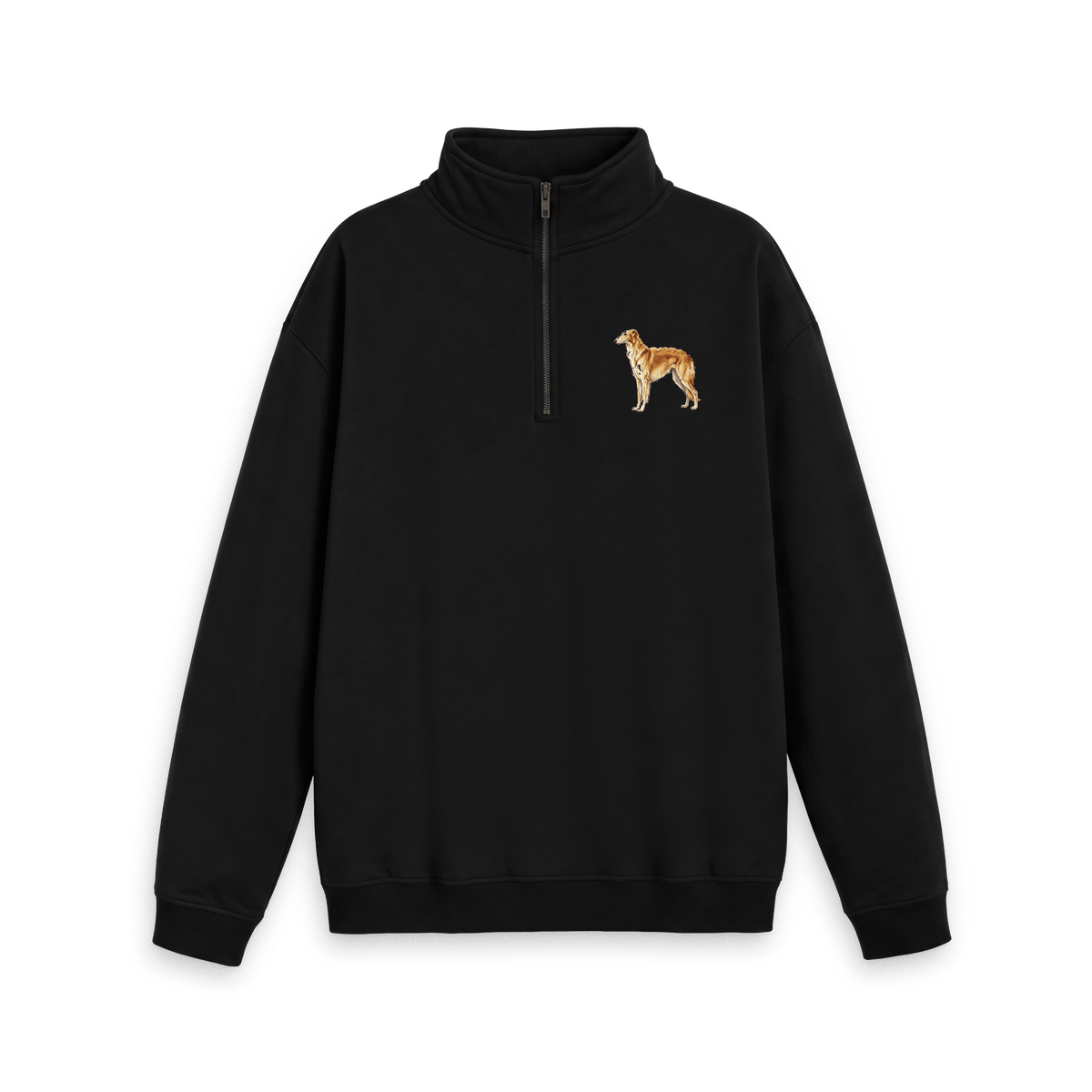 Black Printed Sweater Front