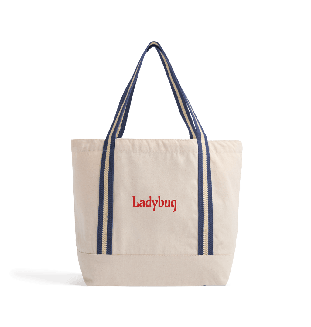Natural/French Navy Bag Front