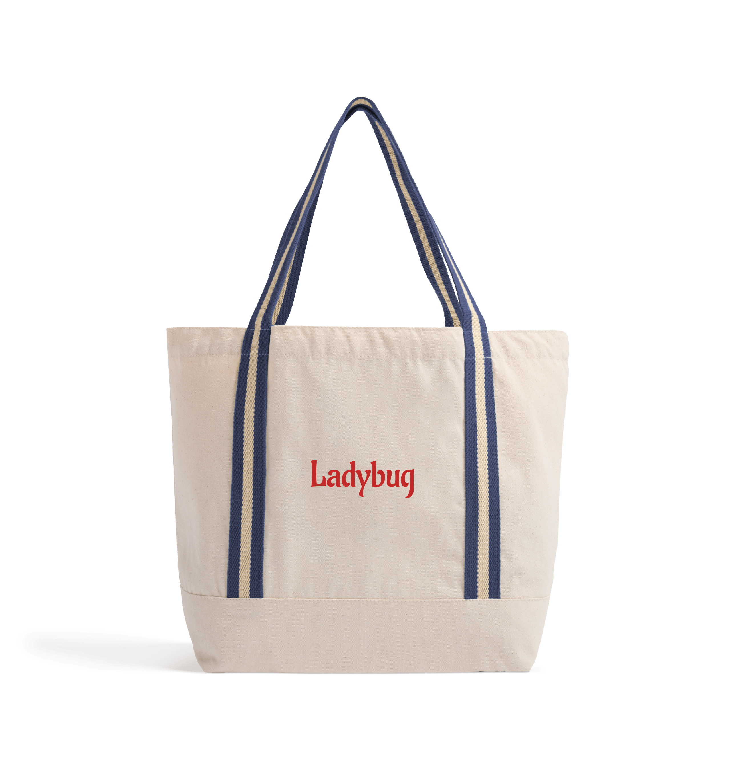 Natural/French Navy Bag Front