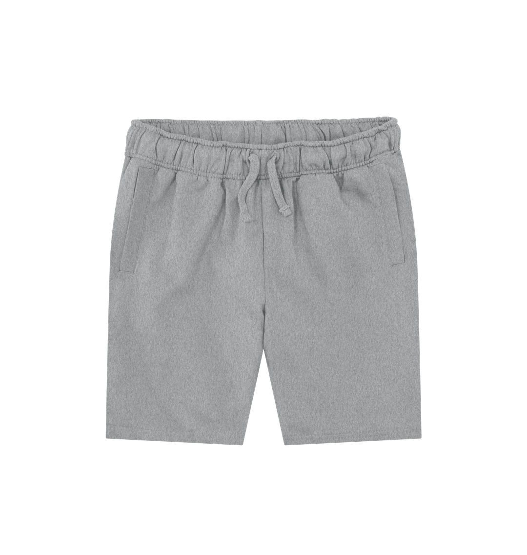 Athletic Grey Printed Mens Shorts Front